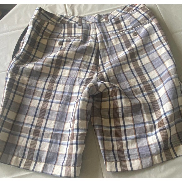Men's Tommy Bahama Linen Blend Plaid Shorts- Size34 - Picture 5 of 7